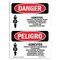 Signmission Safety Sign, OSHA Danger, 18" Height, Asbestos Cancer Lung Disease Bilingual Spanish OS-DS-D-1218-VS-1033 - alternate 1